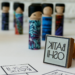 Drewniane laleczki Batikoshi kokeshi, ręcznie robione figurki z intencją talizman